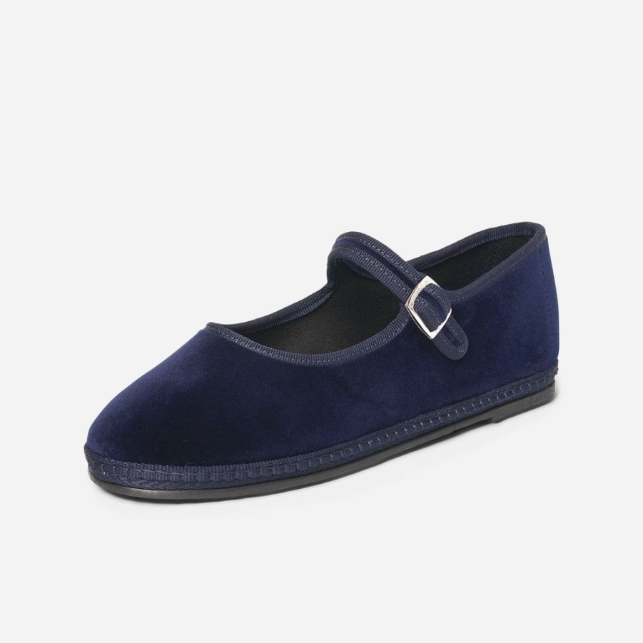 Classics Piedaterre Venezia | Mary Jane - Blu Mercantile - Velluto