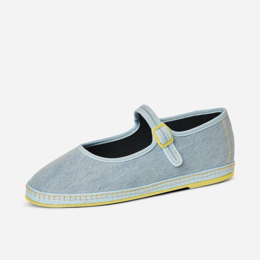 Classics Piedaterre Venezia | Mary Jane - Celeste Giallo Fluo - Denim