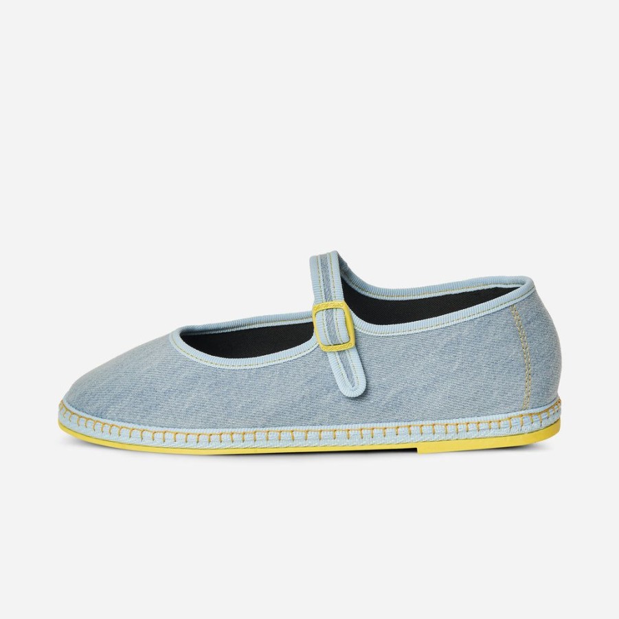 Classics Piedaterre Venezia | Mary Jane - Celeste Giallo Fluo - Denim